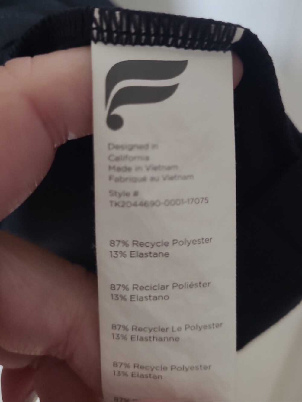 Fabletics Black Phoenix Racerback Performance Tank XL - Picture 4 of 5
